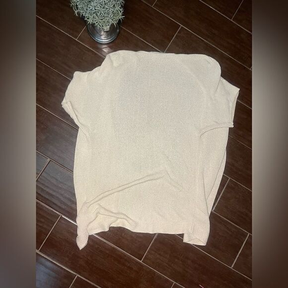 J.Jill dark khaki silk blend knit open sweater sz medium - Picture 6 of 8